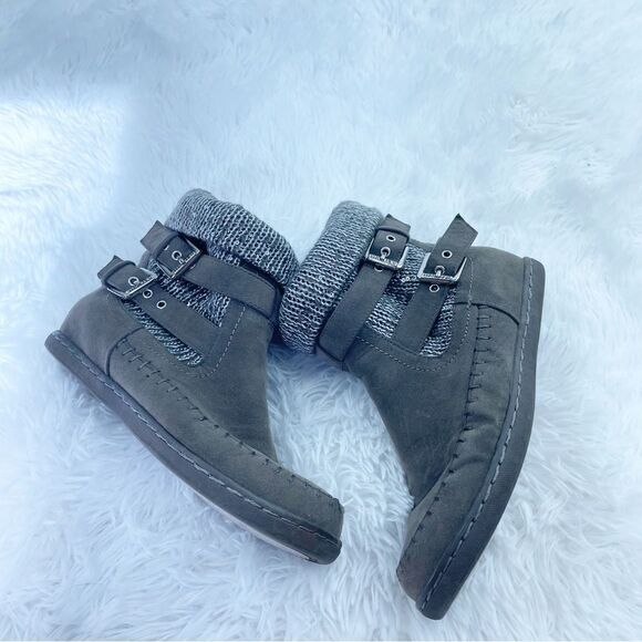 G by Guess Shearling Sequin Knit Buckle Boots - Picture 7 of 10